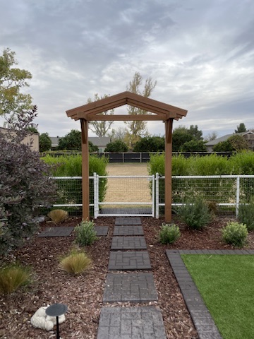 Custom-built pergola