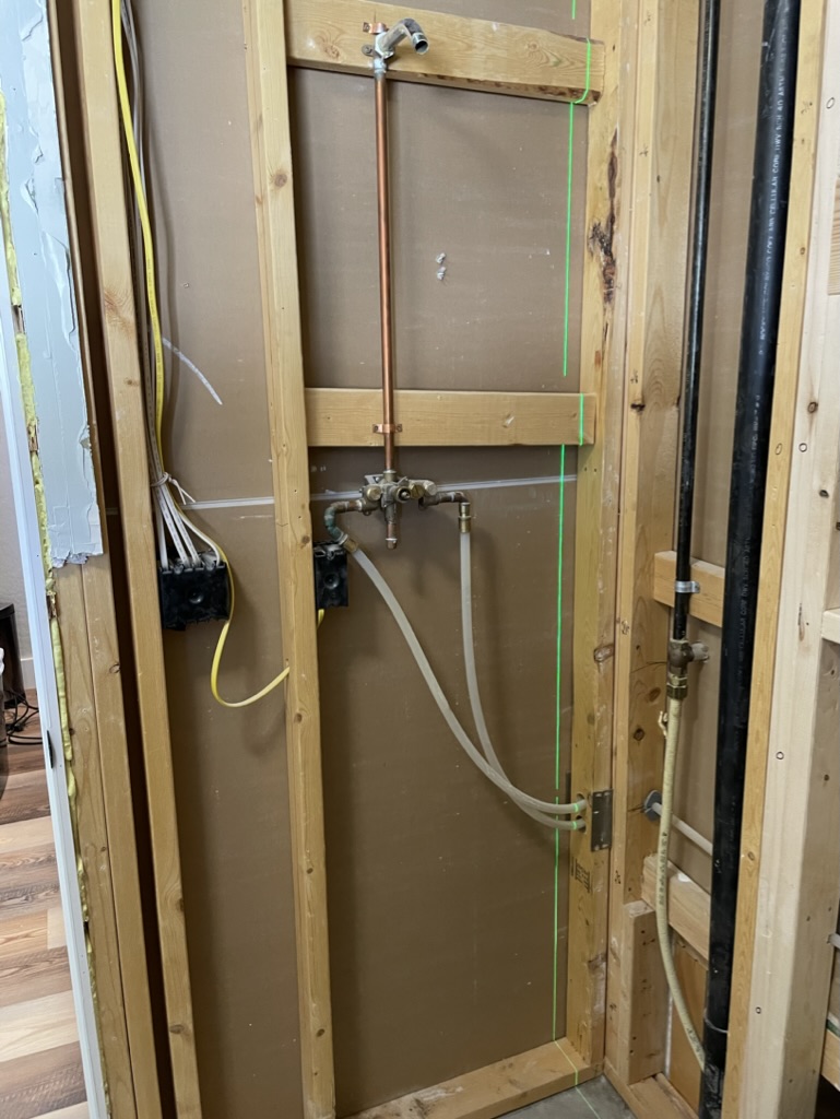 Shower valve rough-in